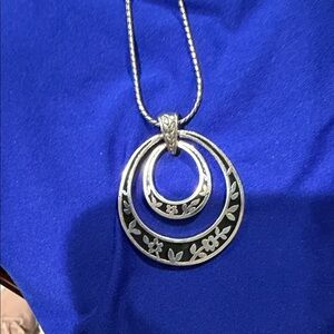 Brighton Floral enameled Circle Necklace